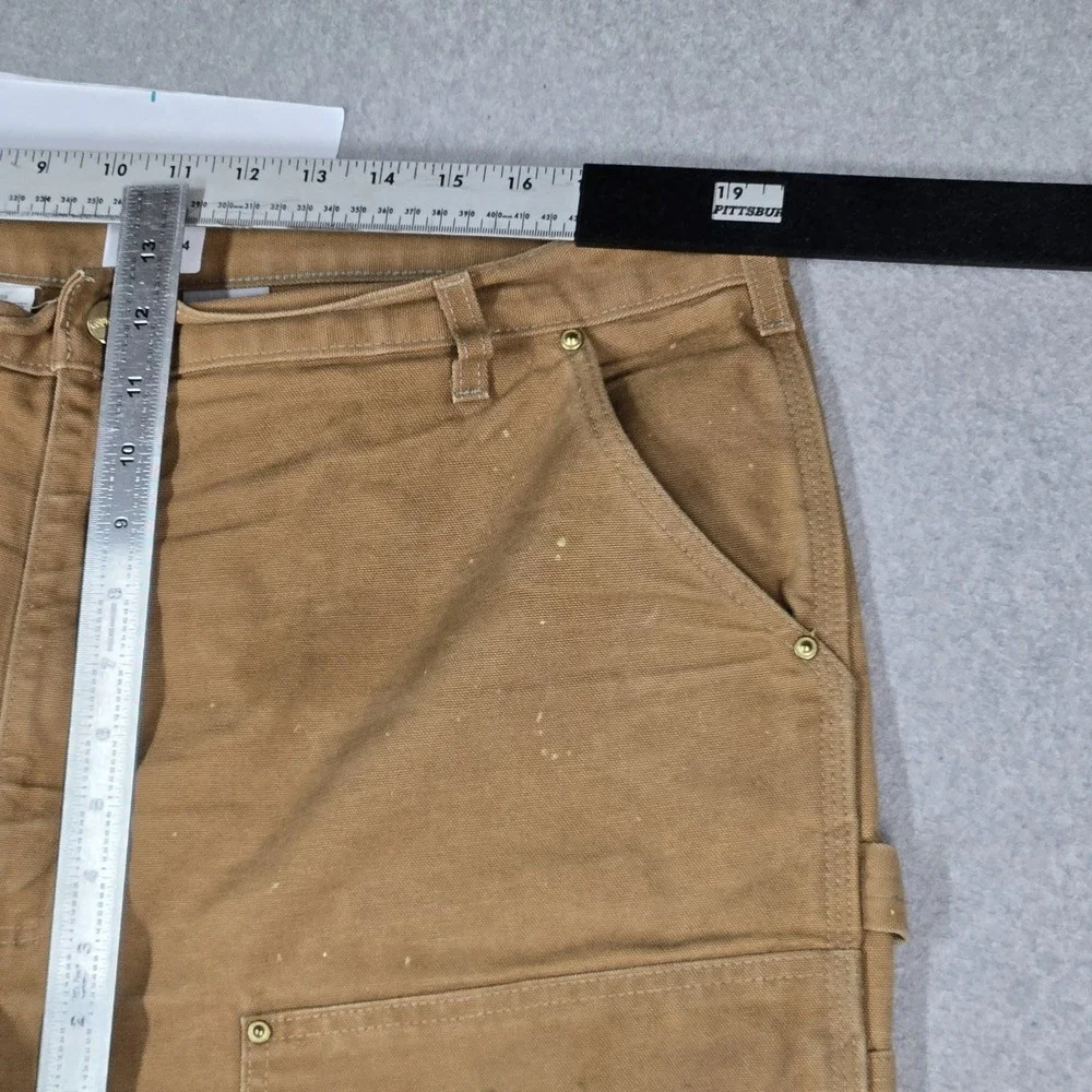 VINTAGE Carhartt Men Pants 40X30 Brown Double Knee Dungaree Made In USA READ
